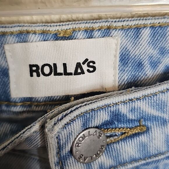 Rolla's 31 Classic Straight Courtney  High Rise Button Fly Blue Denim Jeans - Picture 11 of 13